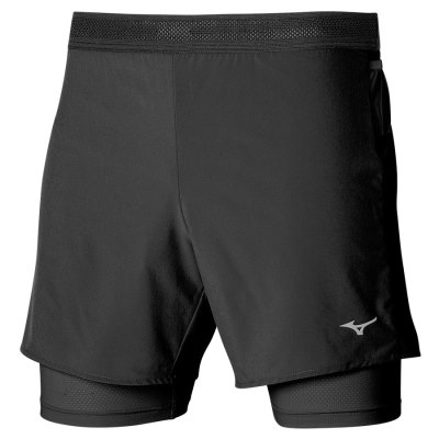 Pantalones Cortos Mizuno ER 5.5 2IN1 Hombre - Negros - Chile M127TYORNA